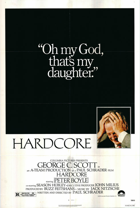 hardcore 1979 one sheet poster folded